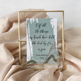 Standing-Brass-Frame-with-greeting-cards