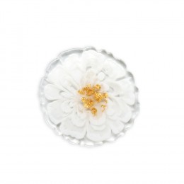 White-Flower-Round-Coaster